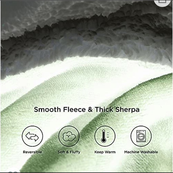 Bedsure Sherpa Fleece blanket - oversized Queen yellow gold mustard fuzzy soft - Picture 2 of 4